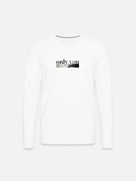 Only You Mono Landscape - Men's Premium Long Sleeve T-Shirt - white