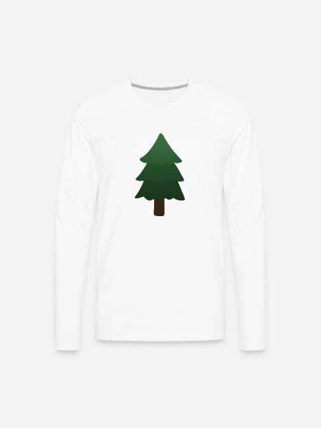 Pine Tree - Men's Premium Long Sleeve T-Shirt - white