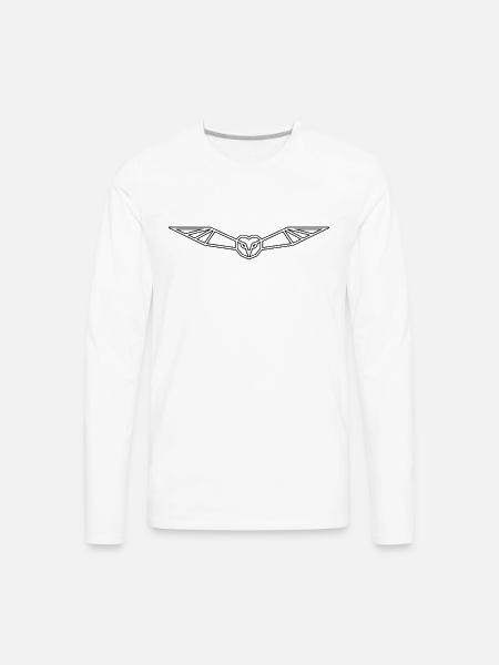 Eagle low poly - Men's Premium Long Sleeve T-Shirt - white
