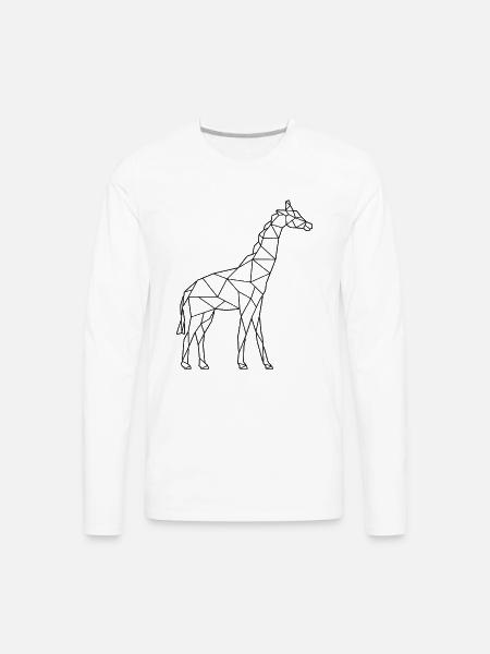 Giraffe low poly - Men's Premium Long Sleeve T-Shirt - white