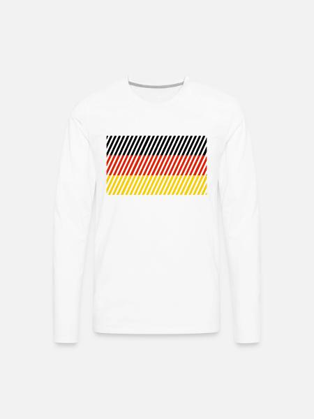 germany flag - Men's Premium Long Sleeve T-Shirt - white