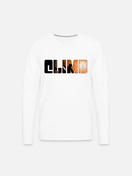 climb - Men's Premium Long Sleeve T-Shirt - white