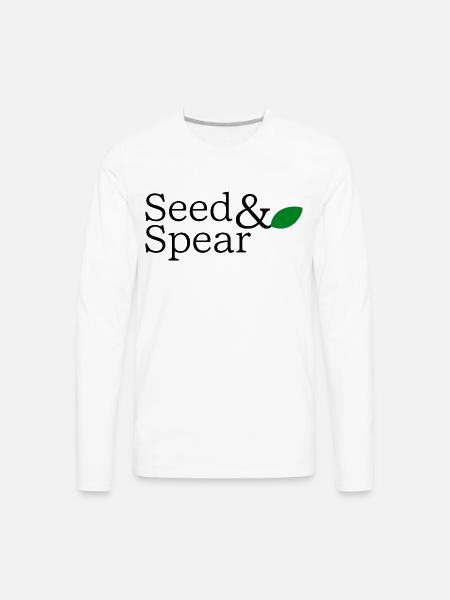 Seed Spear - Men's Premium Long Sleeve T-Shirt - white