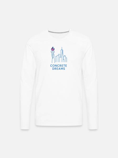 Concrete Dreams Torch Skyline - Men's Premium Long Sleeve T-Shirt - white