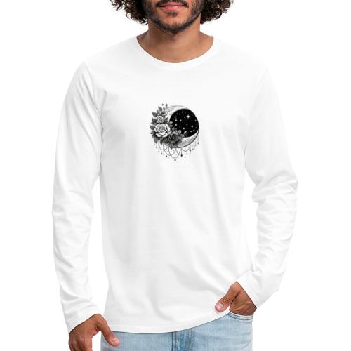 Crescent Moon Floral - Men's Premium Long Sleeve T-Shirt