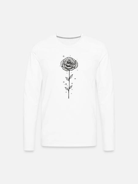 Rose Minimalism - Men's Premium Long Sleeve T-Shirt - white
