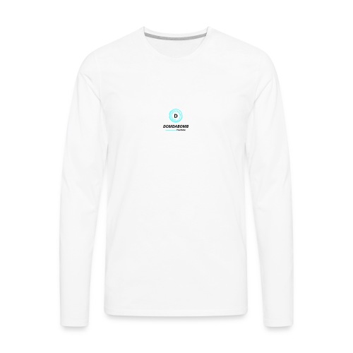 Lit DomDaBomb Logo For WHITE or Light COLORS Only - Men's Premium Long Sleeve T-Shirt