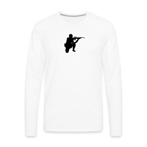Infantry at ready for action. - Men's Premium Long Sleeve T-Shirt