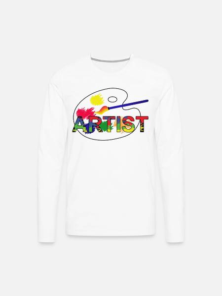 Artist - Men's Premium Long Sleeve T-Shirt - white