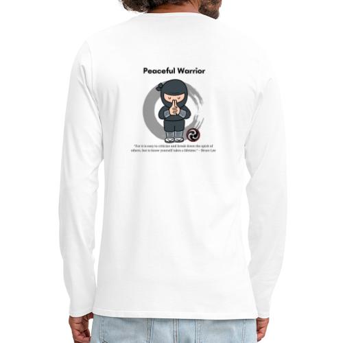 Peaceful Warrior Meditating Ninja - Men's Premium Long Sleeve T-Shirt