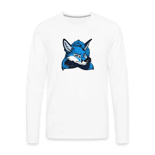 STUCK grumpy Fox Blue (double-sided) - Men's Premium Long Sleeve T-Shirt