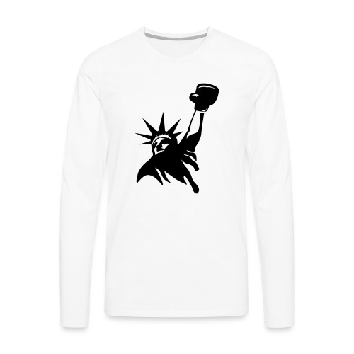 Lady Liberty Design w/ Black RSB Logo - Men's Premium Long Sleeve T-Shirt