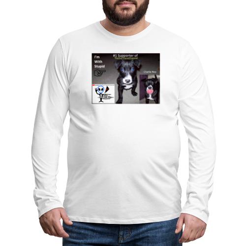 OTchanCharlieRoo with Crew Back Logo - Men's Premium Long Sleeve T-Shirt