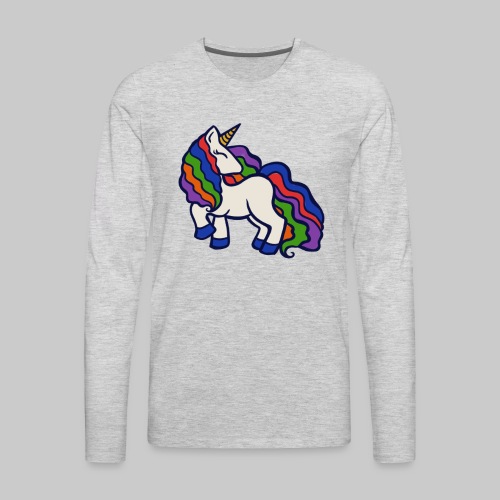 Rainbow Unicorn - Men's Premium Long Sleeve T-Shirt