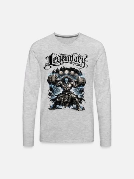 Legendary Thunderbruiser Titan  - Men's Premium Long Sleeve T-Shirt - heather gray