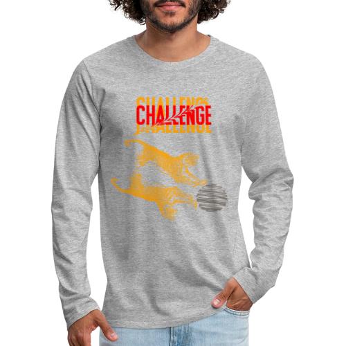 Double tiger fashion, jungle feline animals. - Men's Premium Long Sleeve T-Shirt