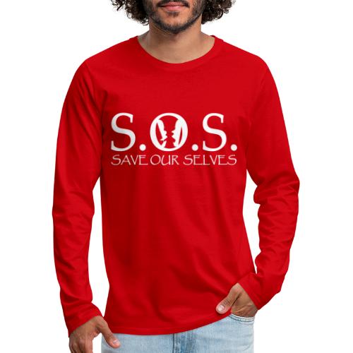SOS WHITE4 - Men's Premium Long Sleeve T-Shirt