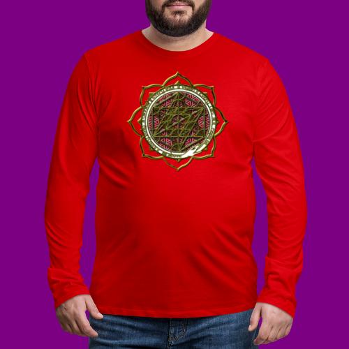 Energy Immersion, Metatron's Cube Flower of Life - Men's Premium Long Sleeve T-Shirt