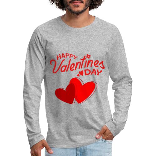 Heart design, Love, Valentine's Day, February 14 - Men's Premium Long Sleeve T-Shirt