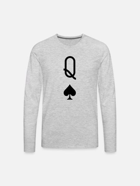 Queen of Spades - Men's Premium Long Sleeve T-Shirt - heather gray