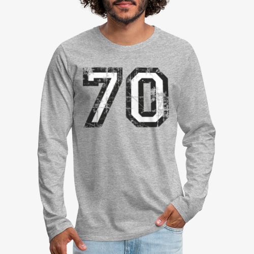 Number 70 (Vintage White) - Men's Premium Long Sleeve T-Shirt