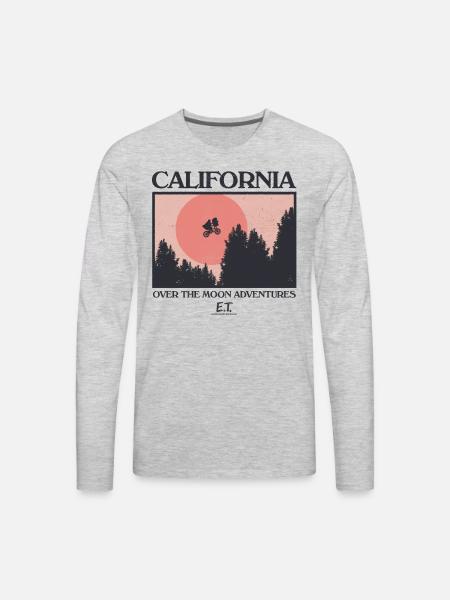 E.T. California Over The Moon Adventures - Men's Premium Long Sleeve T-Shirt - heather gray