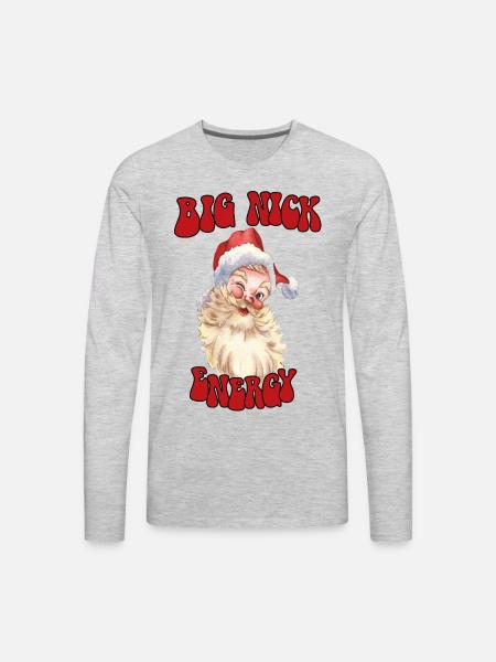 big nick energy - Men's Premium Long Sleeve T-Shirt - heather gray