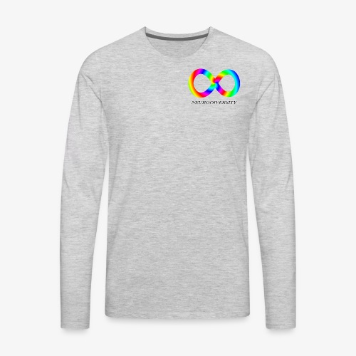 Neurodiversity with Rainbow swirl - Men's Premium Long Sleeve T-Shirt