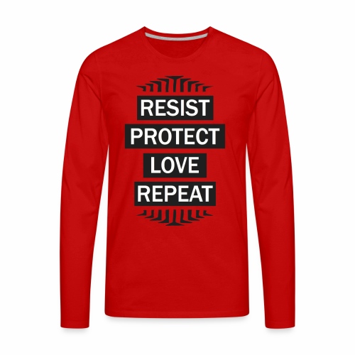 resist repeat - Men's Premium Long Sleeve T-Shirt
