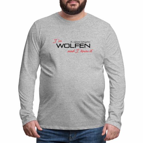 Wolfen Attitude on Light - Men's Premium Long Sleeve T-Shirt