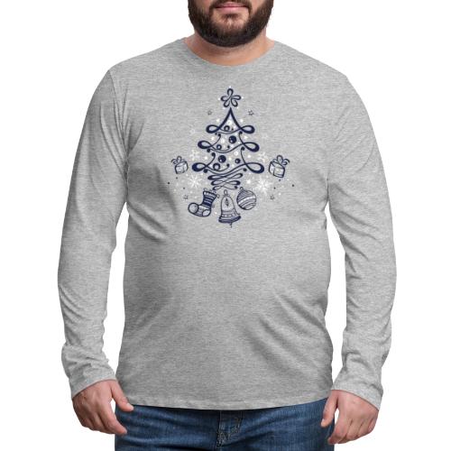 Cute Christmas Tree with Gifts - Men's Premium Long Sleeve T-Shirt