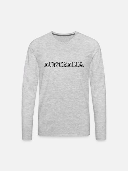 australia - Men's Premium Long Sleeve T-Shirt - heather gray