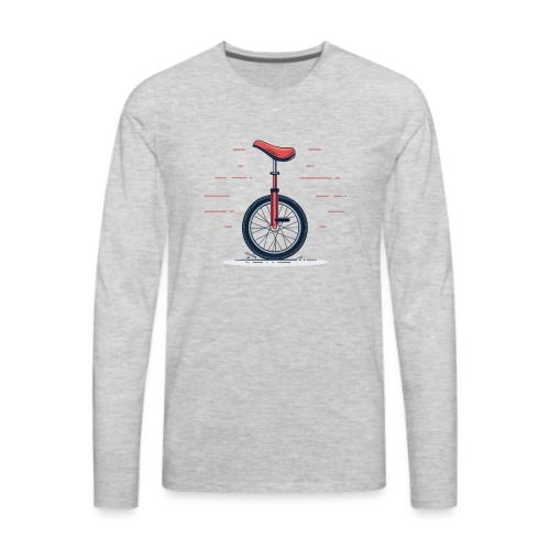 Bold Graphic Unicycle - Men's Premium Long Sleeve T-Shirt