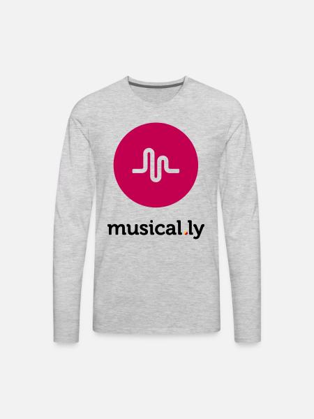Musical.ly Logo - Men's Premium Long Sleeve T-Shirt - heather gray