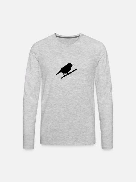 Bird - Men's Premium Long Sleeve T-Shirt - heather gray