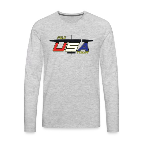 F5J USA TOUR + carbon plane v2 - Men's Premium Long Sleeve T-Shirt