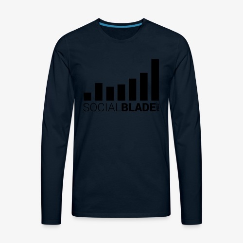 Socialblade (Dark) - Men's Premium Long Sleeve T-Shirt