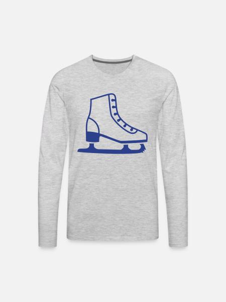 Figure Skate - Men's Premium Long Sleeve T-Shirt - heather gray