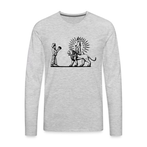 Lion and Sun in Ancient Iran - Men's Premium Long Sleeve T-Shirt