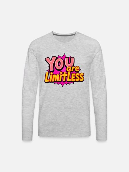 You Are Limitless - Men's Premium Long Sleeve T-Shirt - heather gray