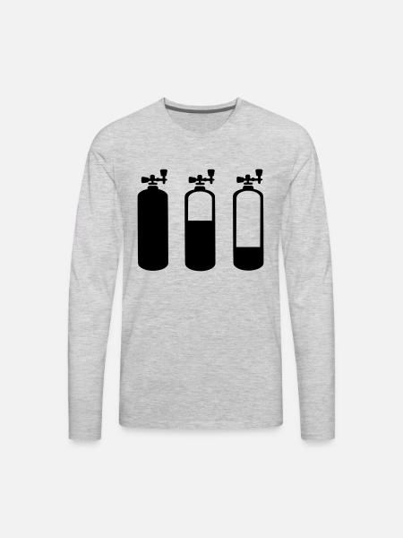scuba diving - Men's Premium Long Sleeve T-Shirt - heather gray