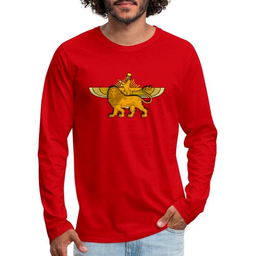 Lion Sun Faravahar - Men's Premium Long Sleeve T-Shirt