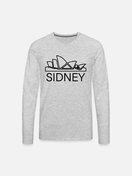 sidney - Men's Premium Long Sleeve T-Shirt - heather gray