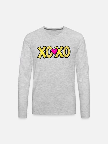 XOXO - Men's Premium Long Sleeve T-Shirt - heather gray