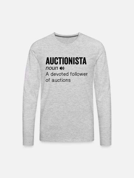 Auctionista definition - Men's Premium Long Sleeve T-Shirt - heather gray