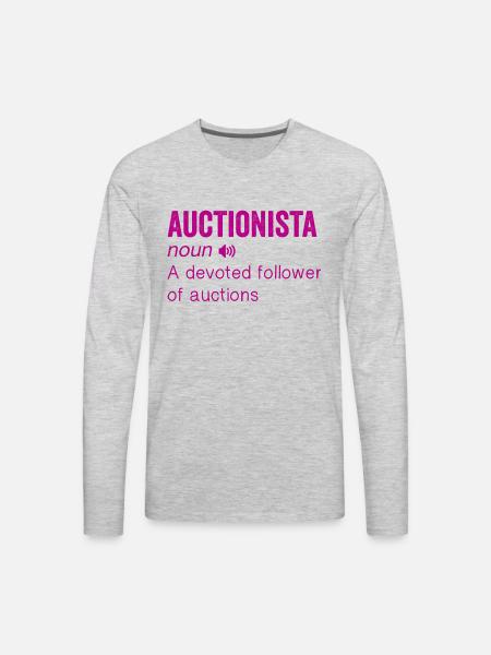 Auctionista definition - Men's Premium Long Sleeve T-Shirt - heather gray