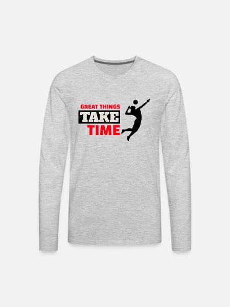 volleyball player 1 1 - Men's Premium Long Sleeve T-Shirt - heather gray