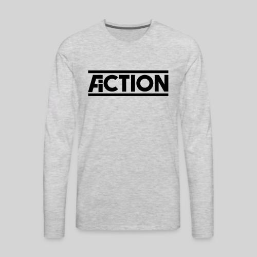 Action Fiction Logo (Black) - Men's Premium Long Sleeve T-Shirt