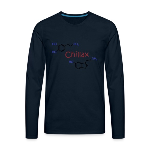 Chillax - happy chemicals (serotonin and dopamine) - Men's Premium Long Sleeve T-Shirt