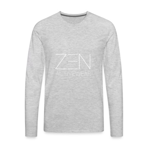 Zen Activewear white 2 - Men's Premium Long Sleeve T-Shirt